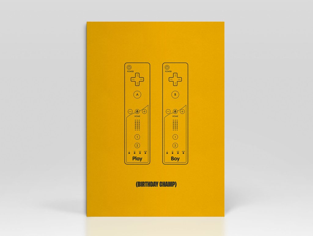 Birthday Card Controller Champ Yellow