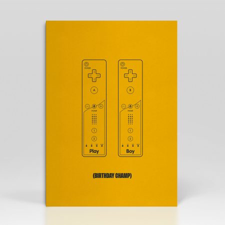 Birthday Card Controller Champ Yellow