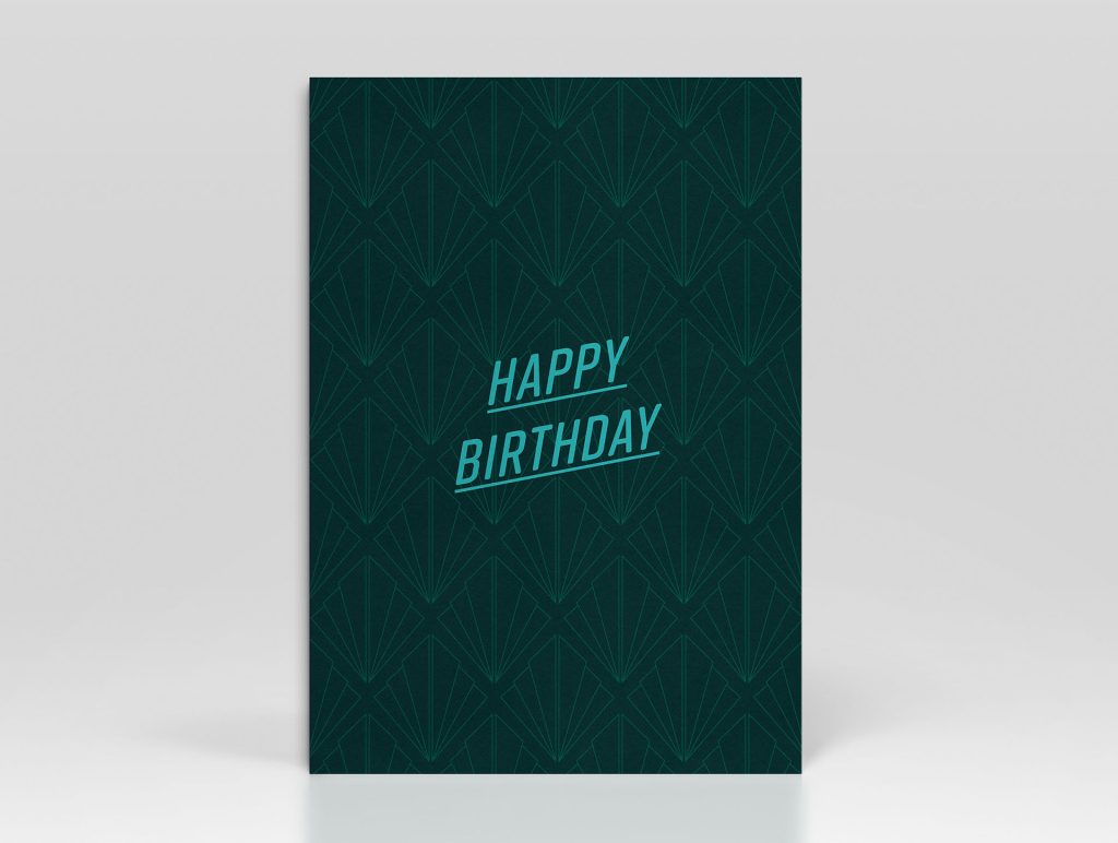 Birthday Card Pattern Background Aqua