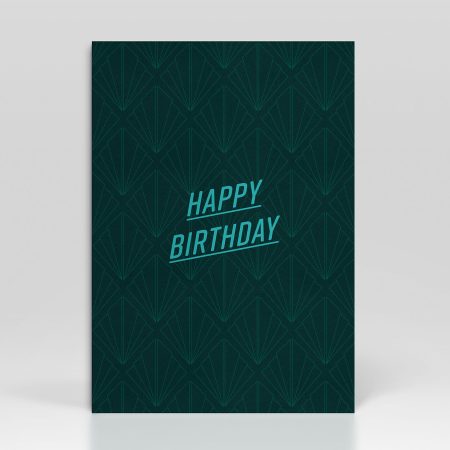 Birthday Card Pattern Background Aqua