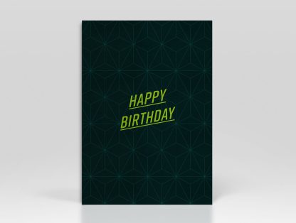 Birthday Card Pattern Lime