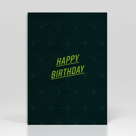 Birthday Card Pattern Lime