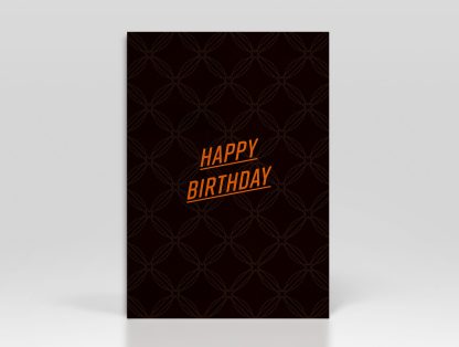 Birthday Card Pattern Orange