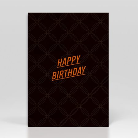 Birthday Card Pattern Orange