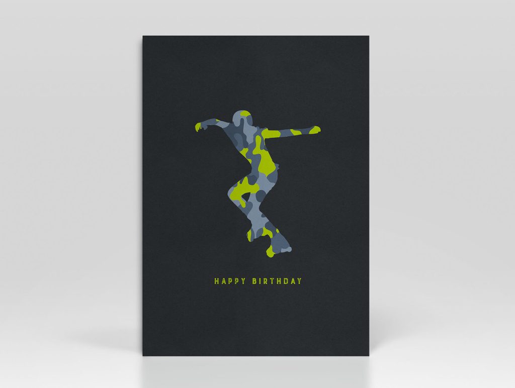 Birthday Card Extreme Sport Rollerblade