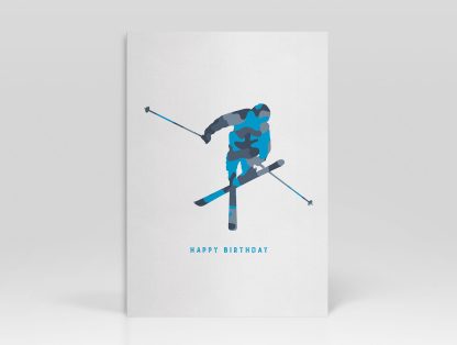 Birthday Card Extreme Sport Skier