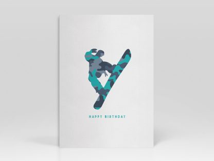 Birthday Card Extreme Sport Snowboard