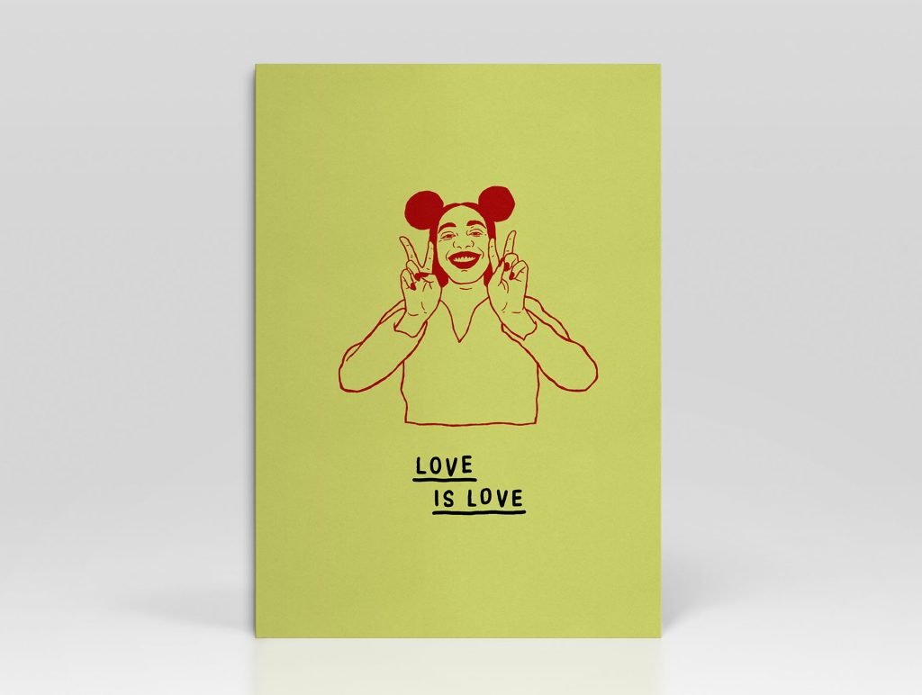 Greetings Card Diversity Love Is Love Girl